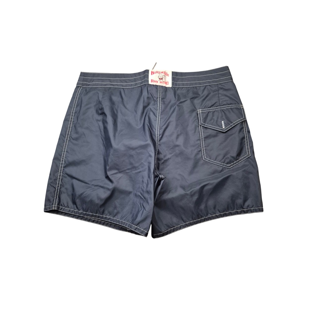 Birdwell Beach Britches Navy Blue Nylon Board Shorts Mens Sz 36 Made in USA
